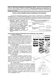 ESTRUCTURAS SEDIMENTARIAS ORIGINADAS POR EROSIÓN