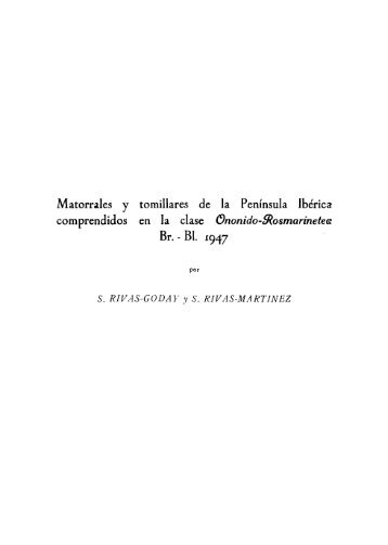 Matorrales y tomillares de la Península Ibérica comprendidos en la ...