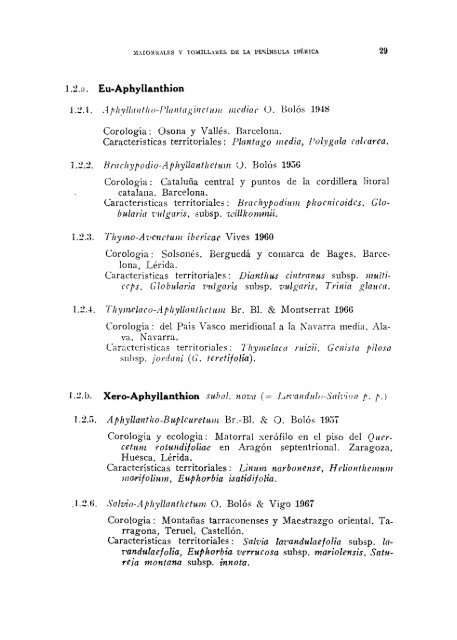 Matorrales y tomillares de la Península Ibérica comprendidos en la ...