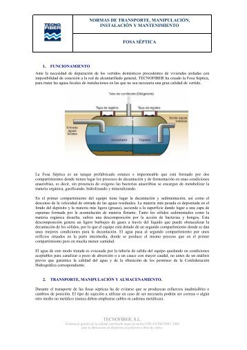 INSTRUCCIONES FOSA SEPTICA - Tecnofiber