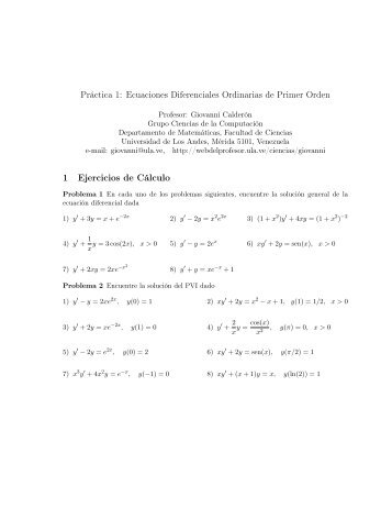 Guía 1 - Web del Profesor - Universidad de Los Andes