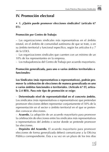 Guía Práctica Elecciones Sindicales - CGT Banesto