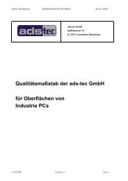 Qualitätsmaßstab der ads-tec GmbH für Oberflächen von Industrie PCs
