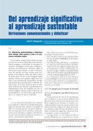 Del aprendizaje significativo al aprendizaje sustentable - Quehacer ...