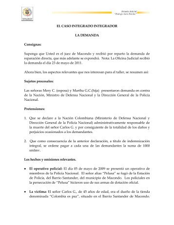 EL CASO INTEGRADO INTEGRADOR LA DEMANDA Consignas ...