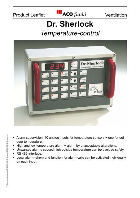 Dr. Sherlock Temperature-control - ACO Funki