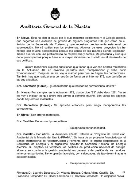 Sesión Ordinaria del 19-08-09 - Auditoría General de la Nación