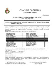 Scarica Delibera ALIQUOTE e DETRAZIONI - Comune di Gubbio