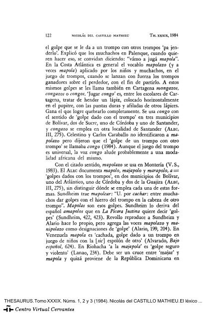 El léxico negro-africano de San Basilio de Palenque - Centro Virtual ...