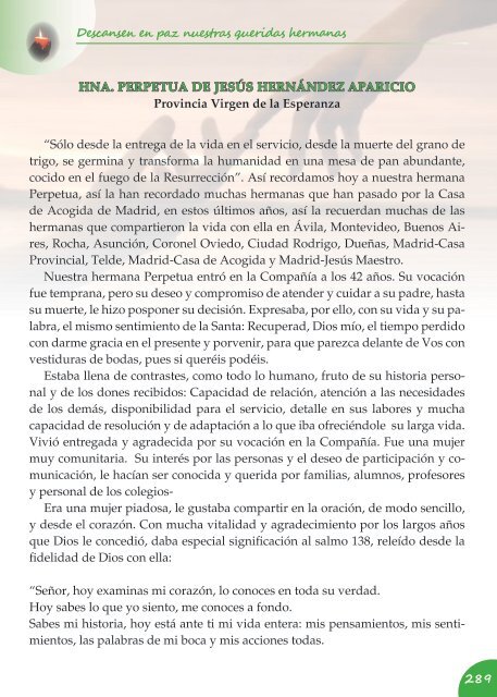 INFORMATIVO - Compañía de Santa Teresa de Jesús - Pcn.net