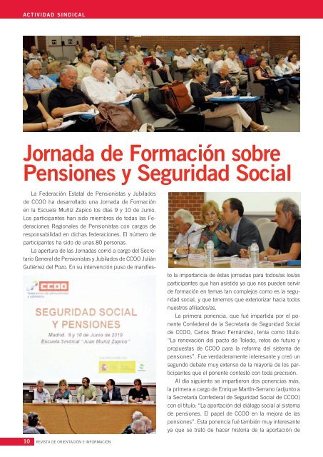 documento - Comisiones Obreras - Federación de Pensionistas y ...