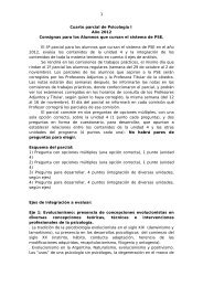 1 Cuarto parcial de Psicología I Año 2012 Consignas para los ...