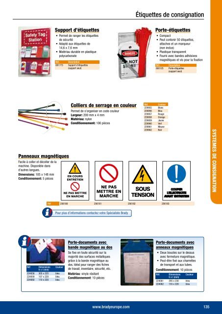 SYSTEMES DE CONSIGNATION (LOCKOUT/TAGOUT) - Etilux