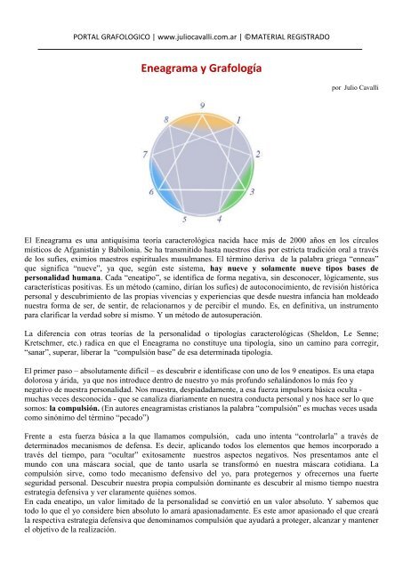 Eneagrama y Grafología - Julio Cavalli