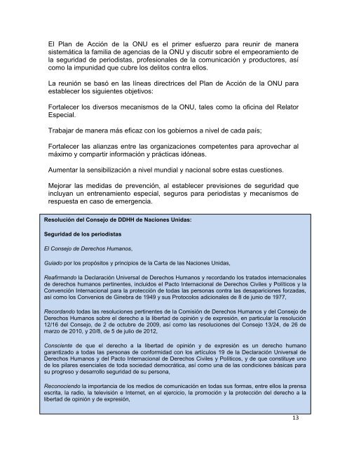 Estado de Situación de la Libertad de Expresión en Guatemala 2012