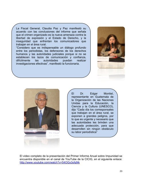 Estado de Situación de la Libertad de Expresión en Guatemala 2012