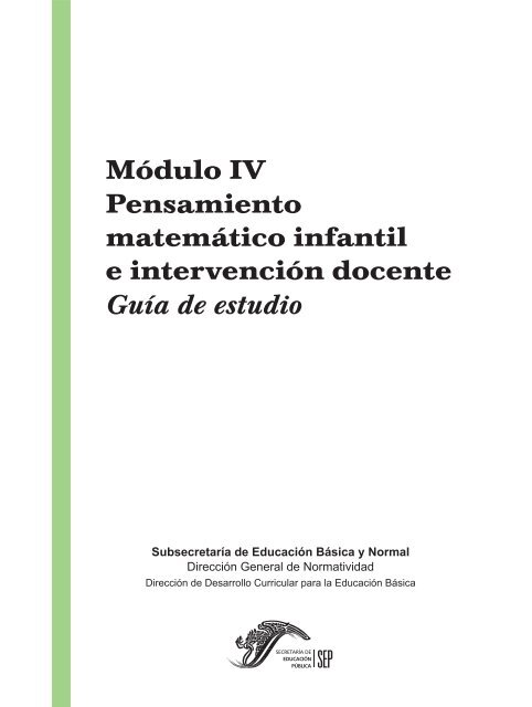 Módulo IV Pensamiento matemático infantil e intervención docente ...