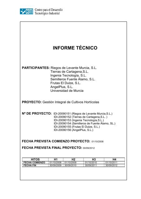 INFORME TÉCNICO - Departamento de Ingeniería y Tecnología de ...