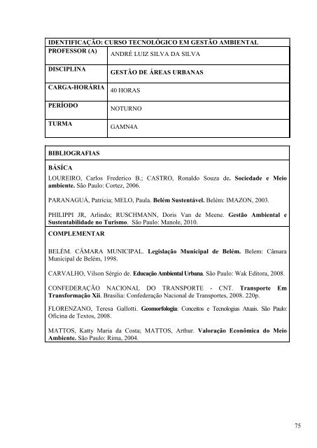 projeto pedagógico curso superior de tecnologia em ... - Grupo Ideal