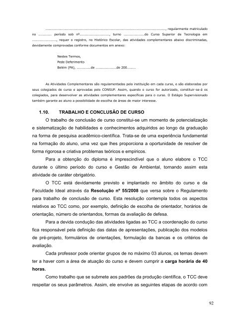 projeto pedagógico curso superior de tecnologia em ... - Grupo Ideal