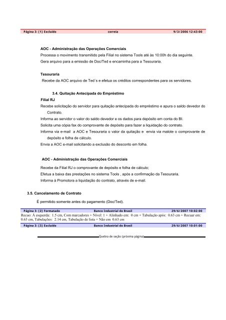 Roteiro Operacional do Crédito Consignado com ... - banco industrial