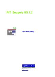 RIT Zeugnis GS 72 Schnelleinstieg - Reinhold-IT