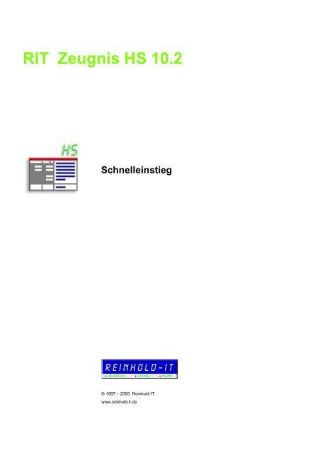 RIT Zeugnis HS 10.2 - Reinhold-IT