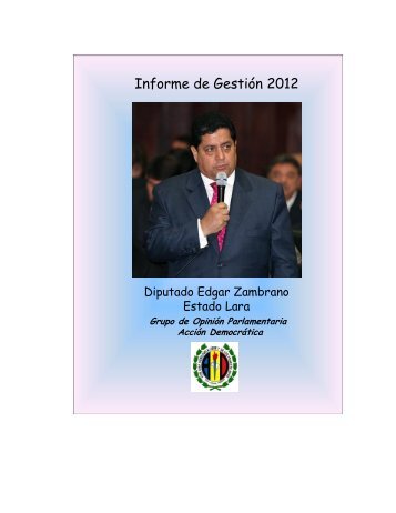 Informe de Gestión 2012 - Asamblea Nacional