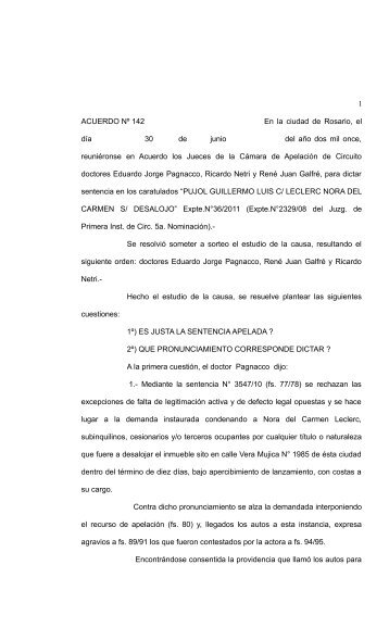 N° 142.pdf - Poder Judicial de la Provincia de Santa Fe