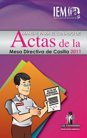 Manual par al Llenado de Actas - IEM