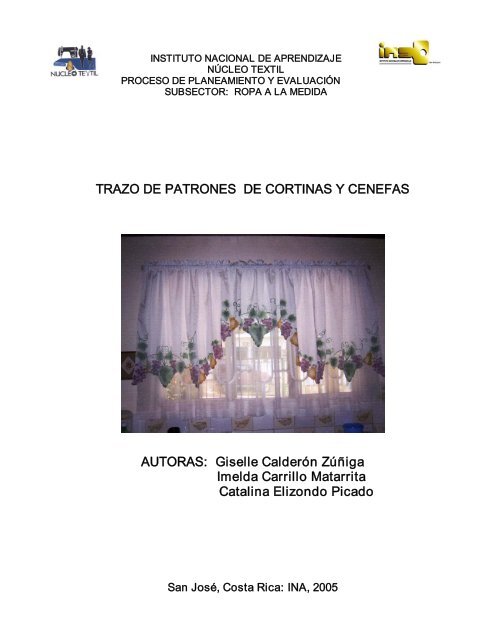 TRAZO DE PATRONES DE CORTINAS Y CENEFAS ... - OIT/Cinterfor