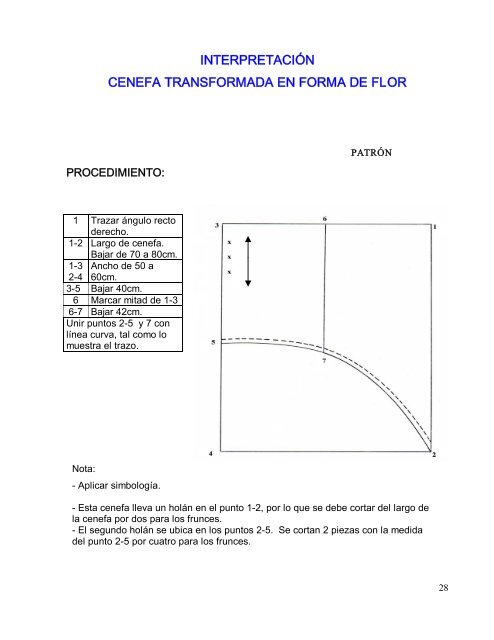 TRAZO DE PATRONES DE CORTINAS Y CENEFAS ... - OIT/Cinterfor