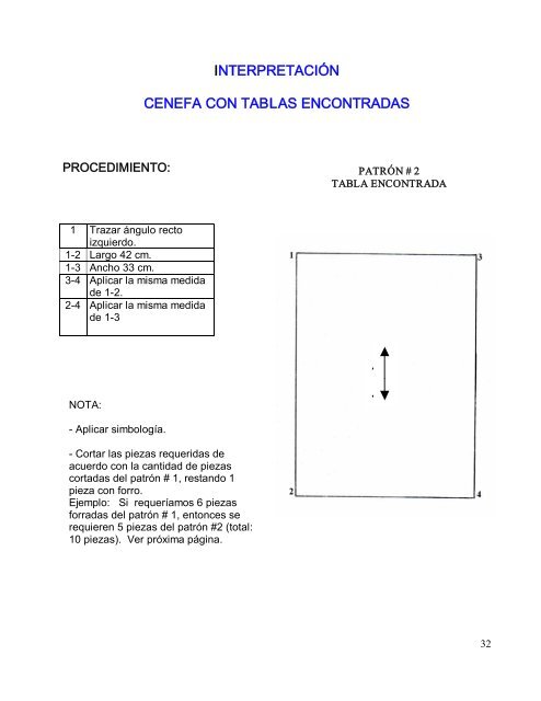 TRAZO DE PATRONES DE CORTINAS Y CENEFAS ... - OIT/Cinterfor