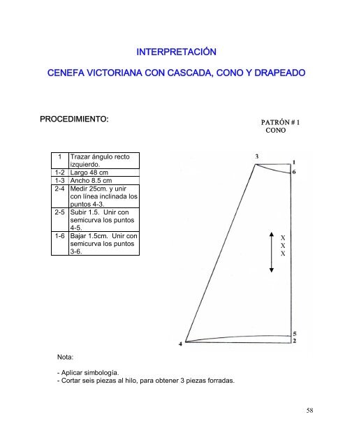 TRAZO DE PATRONES DE CORTINAS Y CENEFAS ... - OIT/Cinterfor