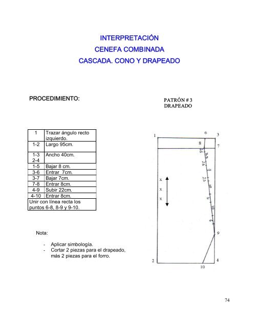 TRAZO DE PATRONES DE CORTINAS Y CENEFAS ... - OIT/Cinterfor