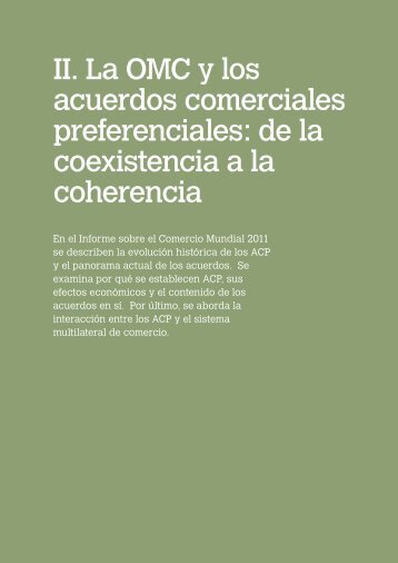 II. La OMC y los acuerdos comerciales preferenciales: de la ...