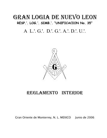 Reglamento interior de una Logia Simbolica ... - Valdemar.org.mx