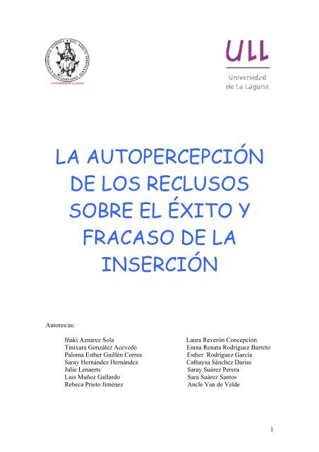 la autopercepción de los reclusos sobre el éxito ... - Juan Herrera .net