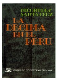 La décima en el Perú - Instituto de Estudios Peruanos