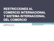 RESTRICCIONES AL COMERCIO INTERNACIONAL Razones