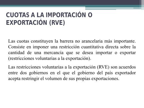 RESTRICCIONES AL COMERCIO INTERNACIONAL Razones