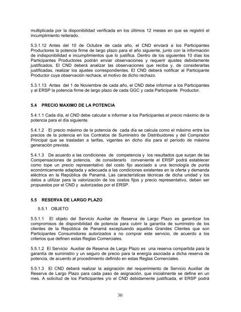 CAMBIOS REALIZADOS A LAS REGLAS COMERCIALES ... - ETESA