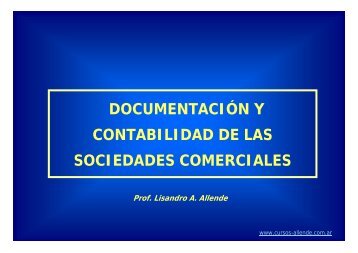 documentación y contabilidad de las sociedades ... - Cursos Allende