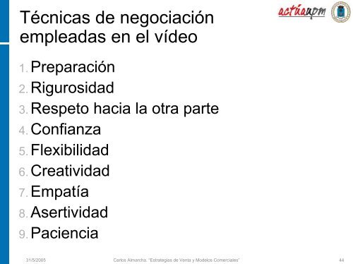 Estrategias de venta y modelos comerciales - Departamento de ...