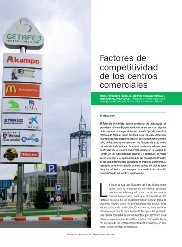Factores de competitividad de los centros comerciales - Mercasa