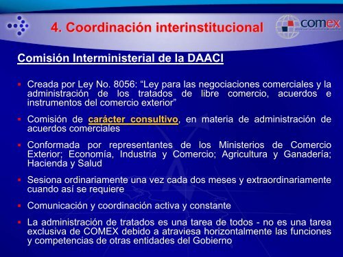 Administración de los acuerdos comerciales suscritos por Costa Rica