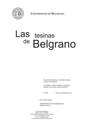 Las tesinas - Universidad de Belgrano