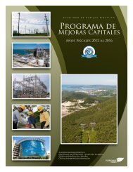 Programa de Mejoras Capitales - Autoridad de Energía Eléctrica