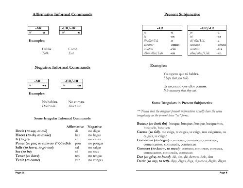 the complete guide to spanish verb tenses - Germanna Community ...