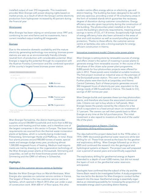 Wiener Stadtwerke Annual Report 2012